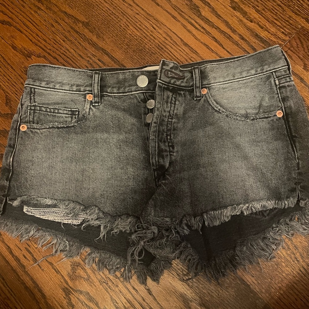 We The Free/Free People black jean cut off shorts